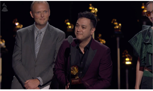 AND THE GRAMMY GOES TO... Nicholas Phan ‘97 accepts the Best Opera Recording award at the 67th Annual Grammy Awards. “He was just starting out with performing when I was teaching him, so it has been wonderful to watch his career develop,” said history teacher Bruce Zellers. “I’ve gotten to see him on stage a number of times, and that’s been a thrill.”
